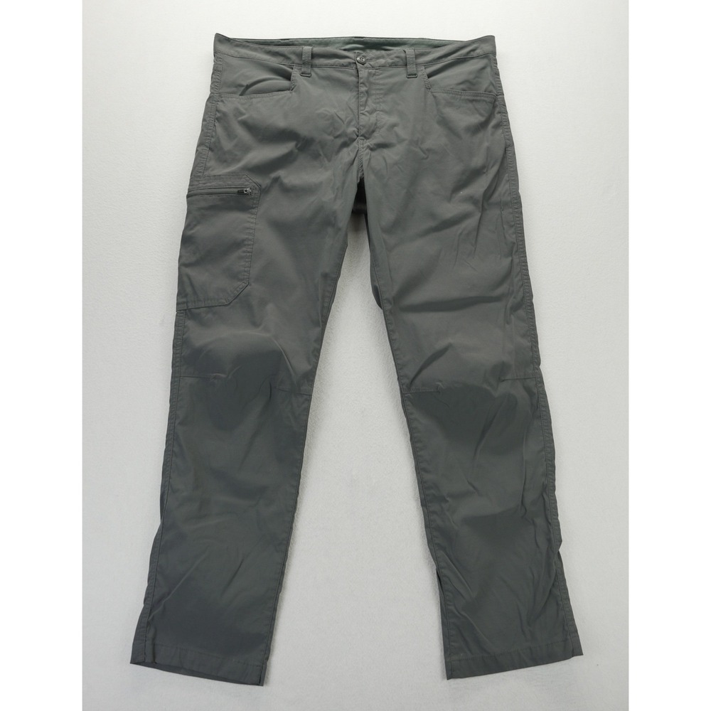 Eddie Bauer Travex Mens Grey Tech Hiking Performance Nylon Cargo Pants 38x32